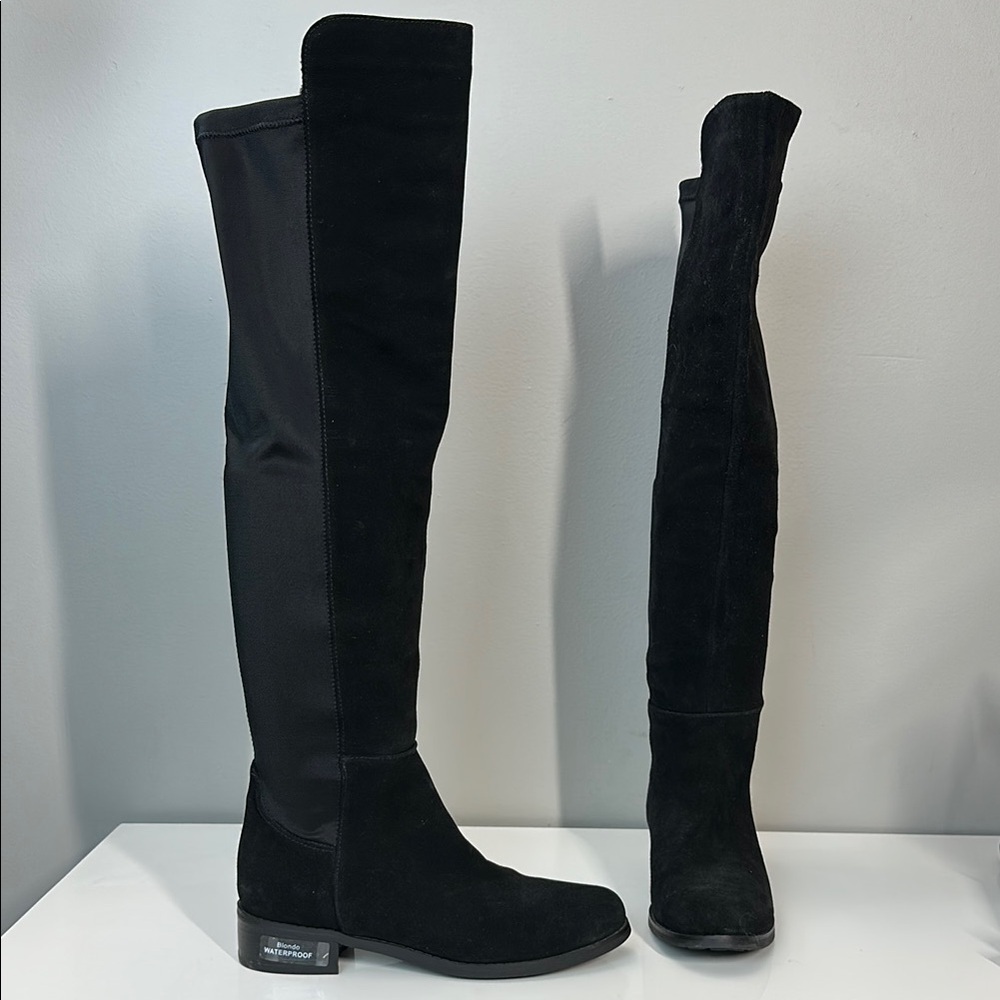 Blondo Black‎ Suede Waterproof Velma Over The Knee Boots Size 6